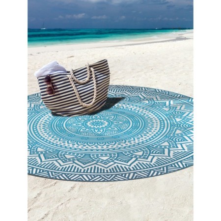 Pareo and beach rug "Blue Mandala", d = 150 cm-2