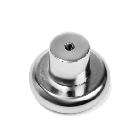 Handle button tundra RK101, color chrome with a white insert-3