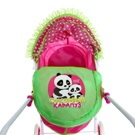 Stroller for dolls "Happy peanut" is universal, with a basket and bag-8