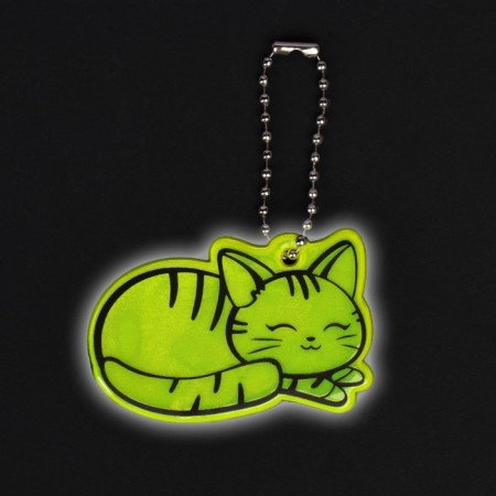 The reflective element "cat", bilateral, 5.5 × 3.7 cm, color mix-3