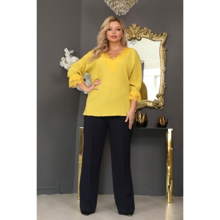 Female jumper, size 54, yellow color-3