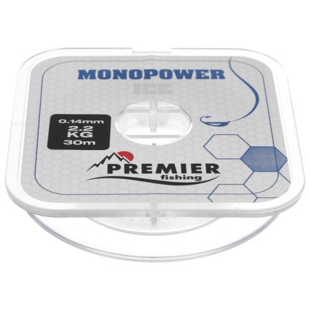 Premier Fishing Monopower Ice, diameter 0.14 mm, test 2.2 kg, 30 m, nylon, transparent
