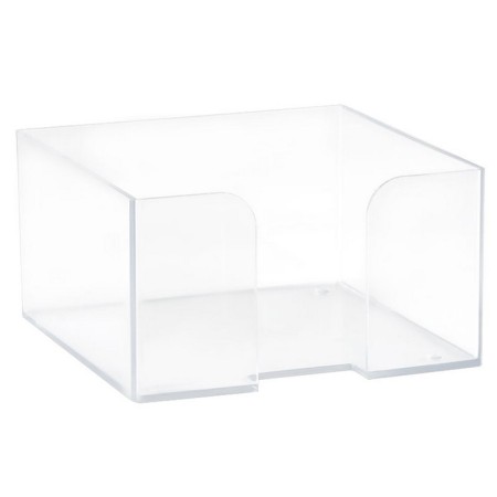 Paper block stand 90 x 90 x 50 mm, plastic, transparent