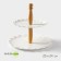Porcelain dish 2-tier Bellatenero, D = 20/25 cm, white color