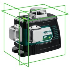 Laser Laser Kraftool LL 3D 34641, 3 rays, 20/70 m, ± 4 °, ± 0.2 mm/m, 5/8 