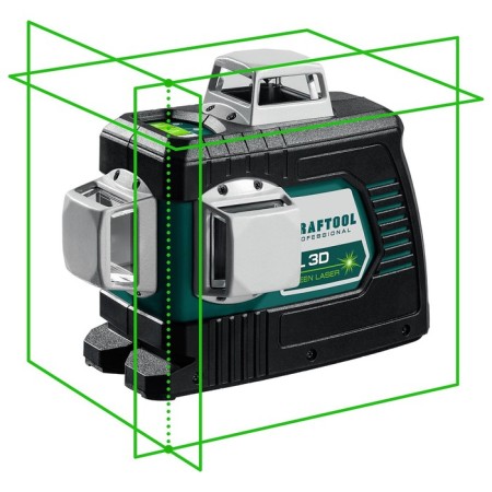 Laser Laser Kraftool LL 3D 34641, 3 rays, 20/70 m, ± 4 °, ± 0.2 mm/m, 5/8 "