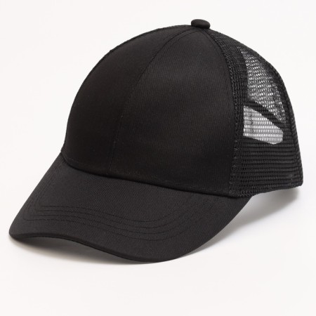 Baby cap for a boy with a grid, black color, rn 54-1