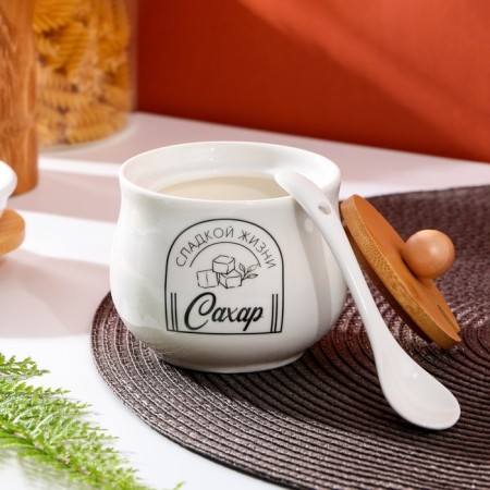 Ceramic miamonds "Sweet life", 230 ml, white color-1