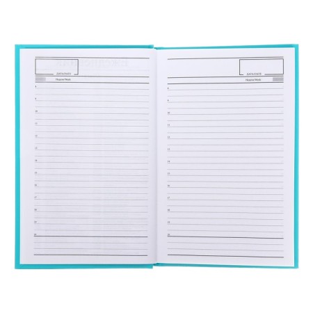 Diary of a low -up a5 128 sheets, a boumvinyl cover, turquoise-6