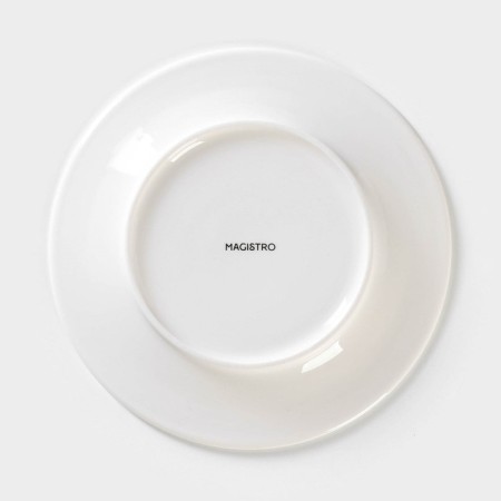 Porcelain dining plate Magistro Crotone, D = 20.6 cm, white color-3