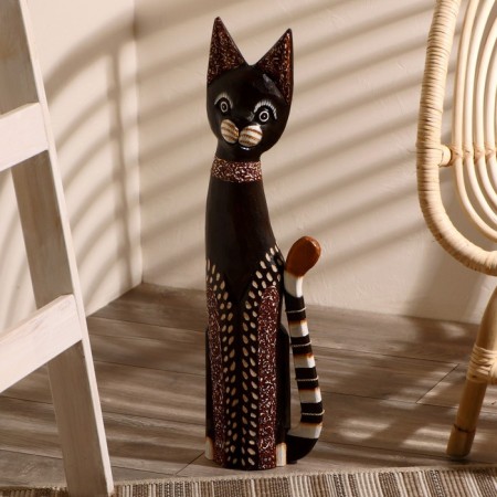 Figure tree "Cat tail pipe in a collar" 60 cm-2