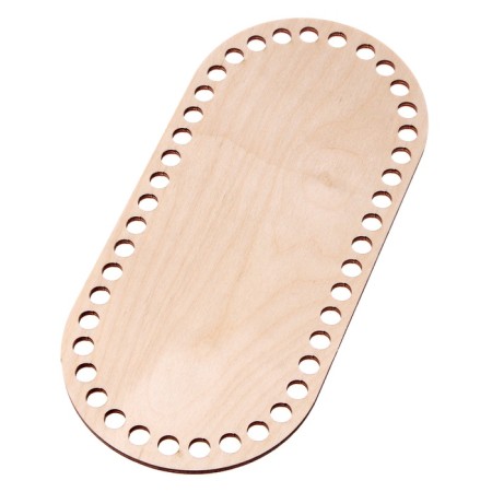 Donyshko for knitting, oval with parallel sides - 22 × 10.2 cm, HDF 3 mm, white-3