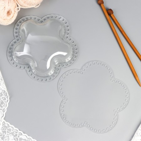 The basis for knitted products of acrylic "Flower" Volumetric set 2 pcs 18x17x4 cm-1