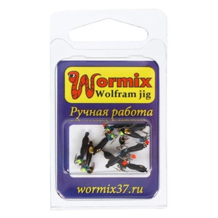 Mormyshka devil, 4-curl with a golden crown, weight 0.3 g, size 2-1
