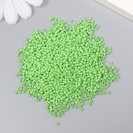 Glass beads 12/0 "green mint" 15 g-1