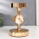 Summary Metal for 1 candle "White Marble Ball in the field" Gold 18.5x12x12 cm