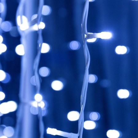 Garland "Curtain" 2 × 3 m, IP44, UMS, white thread, 760 LED, white glow, 220 V-2