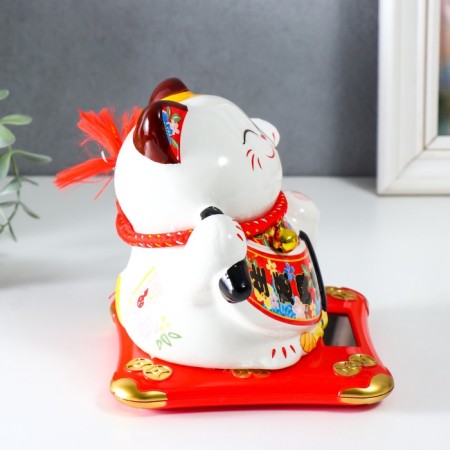 Pendulum Ceramics "Mani-Neko with Harmony" from solar batteries 11x13x15 cm-3