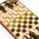 Narts "Attack", wooden board 60 x 60 cm, with a field for playing checkers