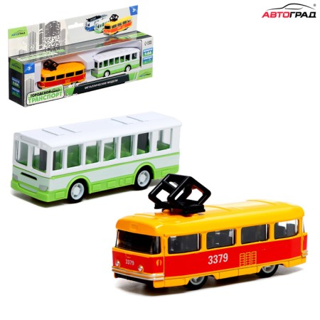 Set "city transport", inertial, metal, tram + bus