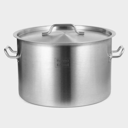 Hanna Knovell stainless steel pan with a lid, 35l, d = 40 cm, h = 26 cm, wall thickness 1 mm-4