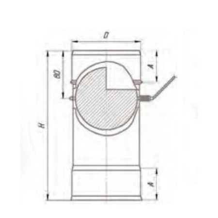 Gate d 150 mm, stainless steel 1.0 mm-1