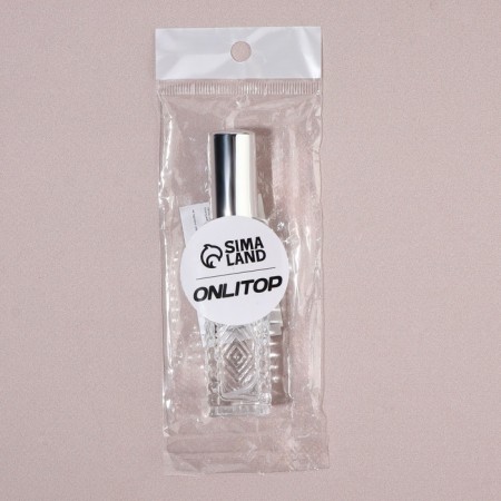 Perfume bottle "Transparent pattern", with a spray, 15 ml, silver color-15