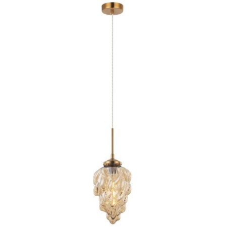 Suspended lamp Cream 1xe27 40W, size 18x18x48-150 cm, bronze color