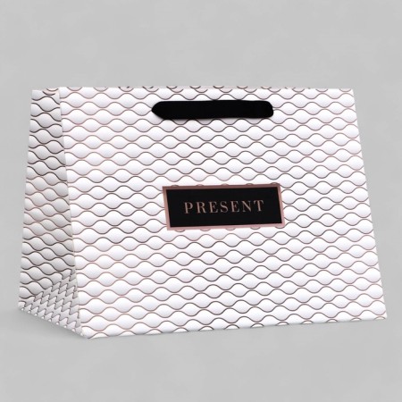 Gift Pack Laminated with a wide bottom, "Texture", 25 × 19 × 18 cm