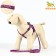 Set "Star Bones", leash 120 x 1 cm, fire 23-35 cm, purple