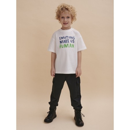 T -shirt for boys, height 134 cm, white color-4