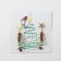 New Year! Earrings "New Year" hanging, spiral, red-green color in gold