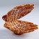 A set of caskets "shells", 3 pcs, in an open form 49 × 26 × 6, 45 × 24 × 5, 42 × 21 × 4 cm, rattan