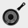 Bucket Consul d = 16 cm, 1.2 l, glass cover, plastic handle, anti -stick coating, black color
