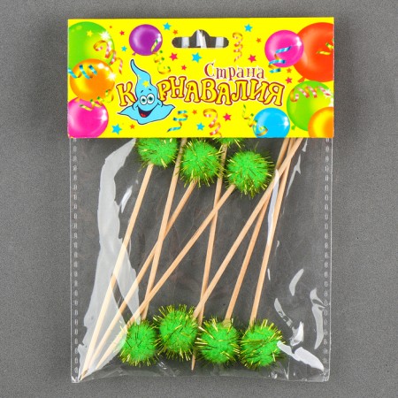 Skewers "Fluff", set of 8 pcs., Mix color-3