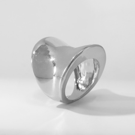 Ring Metal "Trend" concave, color silver size 18-3