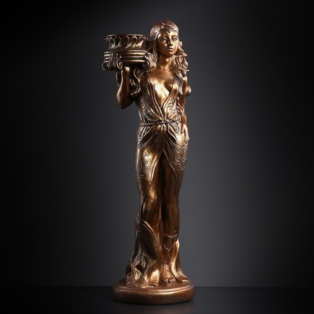 Figure - stand "Eastern beauty" bronze, 30x27x90cm