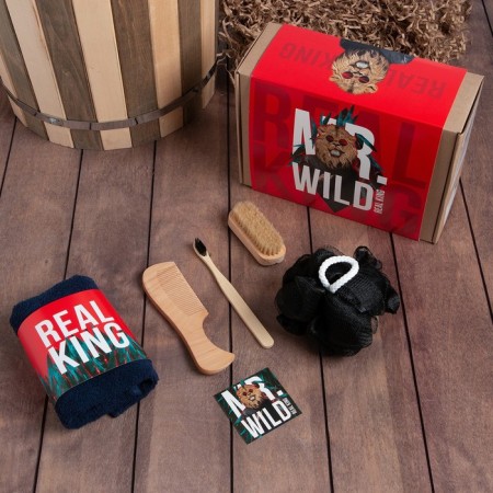 Set of Gift Etel Wild Man, towel 30x60 cm and accessories-1