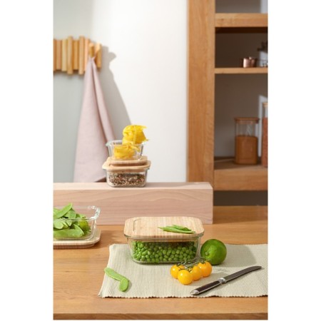 Smart Solutions baking and storage container, with bamboo cover, 1100 ml-1