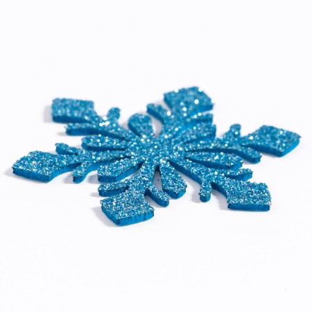 Decor "Snowflakes", set of 9 pcs., Blue color-3