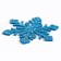 Decor "Snowflakes", set of 9 pcs., Blue color