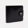 Male purse on a button, for bills, for cards, for coins, black color