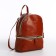 Open-ryukzak-mini made of artificial leather with lightning, brown color
