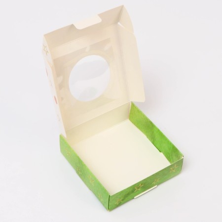 Gift box team with the window "Miracles happen", 10 x 10 x 3 cm-4