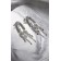 Hanging earrings with rhinestones "Waterfall" bunch, white color in silver