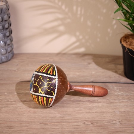 Souvenir musical instrument Marakas "Turtle" 22x11x6 cm mix-3