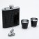 Gift set 4 in 1 "Black Crocodile": Flake 180 ml, funnel, 2 glasses, 17 x 18 cm