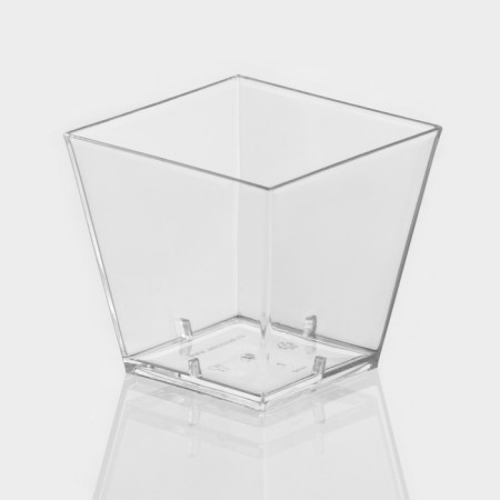Plastic disposable form for buckshot "square", 60 ml, color transparent color-3