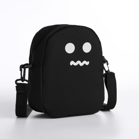 Youth bag with zipper, black color-1