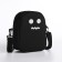 Youth bag with zipper, black color